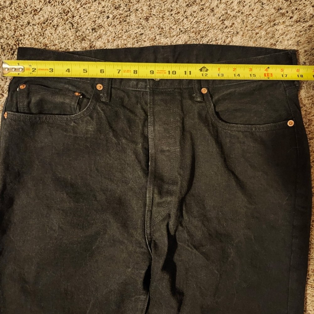Buck Mason JAPANESE LOOMSTATE SELVEDGE FULL SADDLE JEAN in Black - Picture 8 of 11